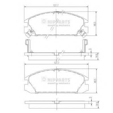 NIPPARTS J3604018 Комплект гальмівних колодок, дискове гальмо