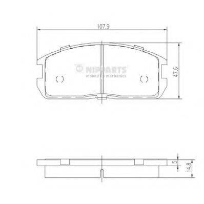 NIPPARTS J3605024 Комплект гальмівних колодок, дискове гальмо