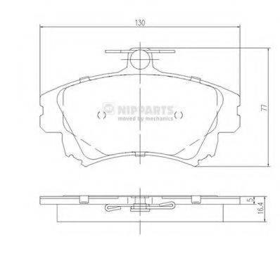 NIPPARTS J3605042 Комплект гальмівних колодок, дискове гальмо