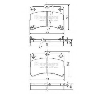 NIPPARTS J3606020 Комплект гальмівних колодок, дискове гальмо