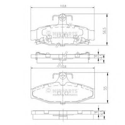 NIPPARTS J3610400 Комплект гальмівних колодок, дискове гальмо