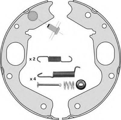 MGA M808R Комплект гальмівних колодок, стоянкова гальмівна система