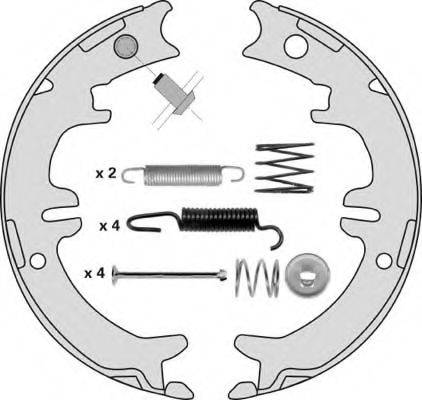 MGA M817R Комплект гальмівних колодок, стоянкова гальмівна система