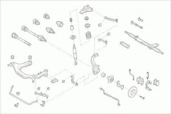 ZF PARTS AUDIA4FZ003 Рульове управління; Підвіска колеса