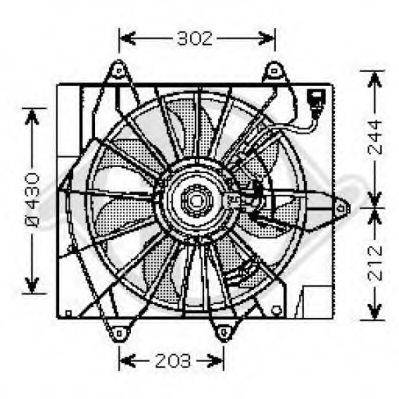 DIEDERICHS 2605002 Вентилятор, охолодження двигуна