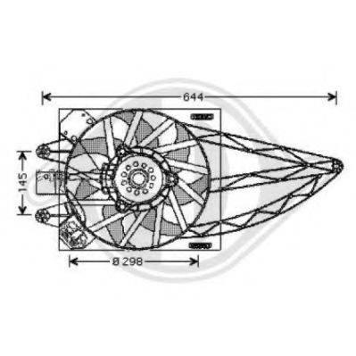 DIEDERICHS 3434201 Вентилятор, охолодження двигуна