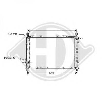 DIEDERICHS 8100123 Радіатор, охолодження двигуна