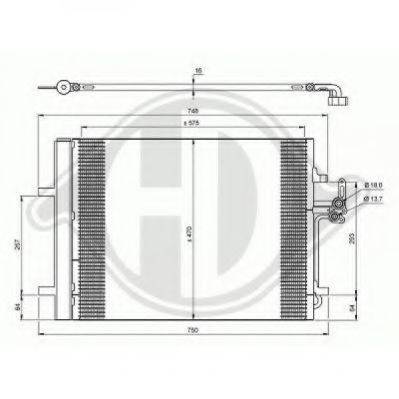 DIEDERICHS 8142800 Конденсатор, кондиціонер