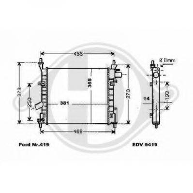 DIEDERICHS 8146006 Радіатор, охолодження двигуна