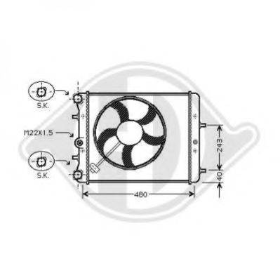 DIEDERICHS 8220505 Радіатор, охолодження двигуна