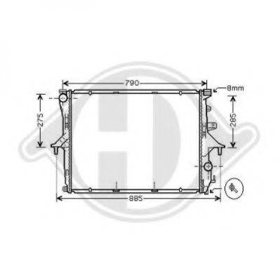DIEDERICHS 8228504 Радіатор, охолодження двигуна