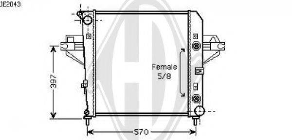 DIEDERICHS 8260001 Радіатор, охолодження двигуна