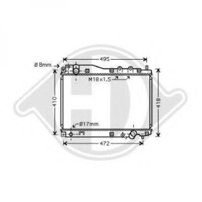 DIEDERICHS 8520804 Радіатор, охолодження двигуна