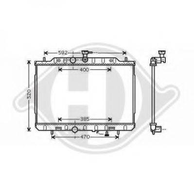 DIEDERICHS 8608605 Радіатор, охолодження двигуна