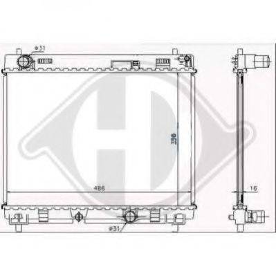 DIEDERICHS 8660606 Радіатор, охолодження двигуна