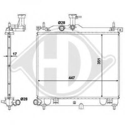 DIEDERICHS 8680605 Радіатор, охолодження двигуна