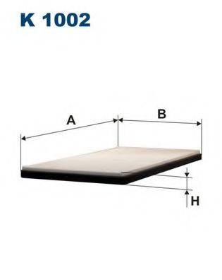 FILTRON K1002 Фільтр, повітря у внутрішньому просторі