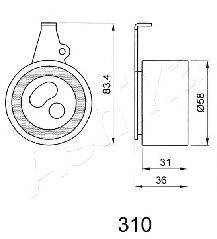 ASHIKA 4503310 Пристрій для натягу ременя, ремінь ГРМ