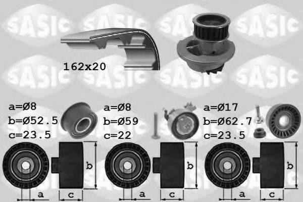 SASIC 3906073 Водяний насос + комплект зубчастого ременя