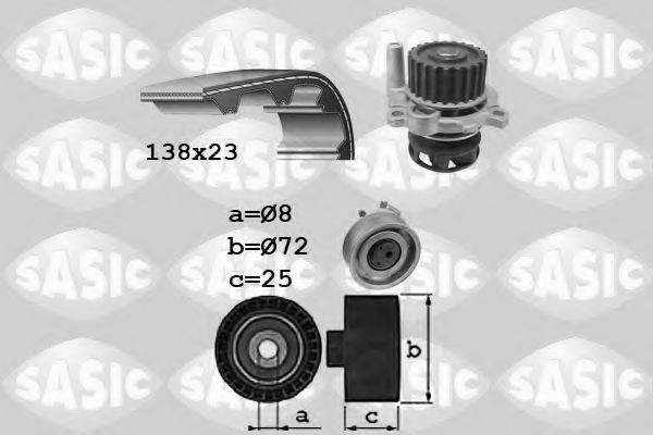 SASIC 3906091 Водяний насос + комплект зубчастого ременя