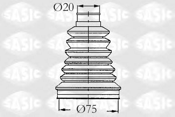 SASIC 2933083 Комплект пильника, приводний вал