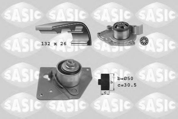 SASIC 3904032 Водяний насос + комплект зубчастого ременя