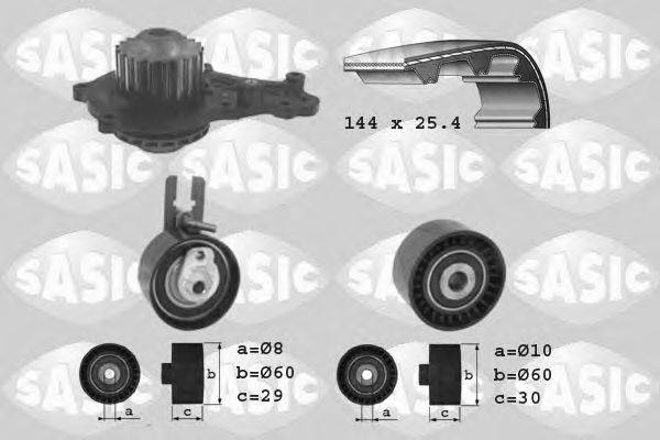 SASIC 3900009 Водяний насос + комплект зубчастого ременя