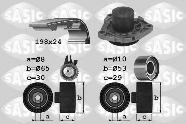 SASIC 3906031 Водяний насос + комплект зубчастого ременя