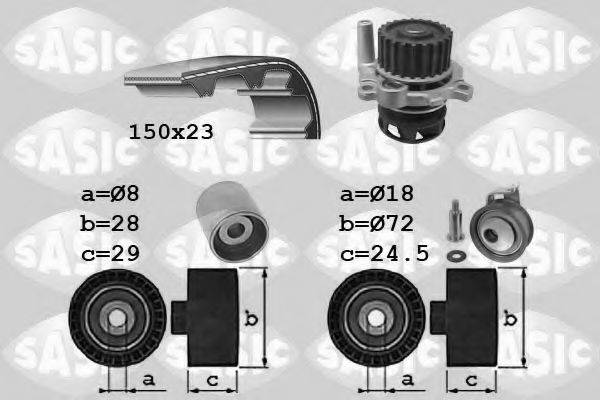 SASIC 3906062 Водяний насос + комплект зубчастого ременя