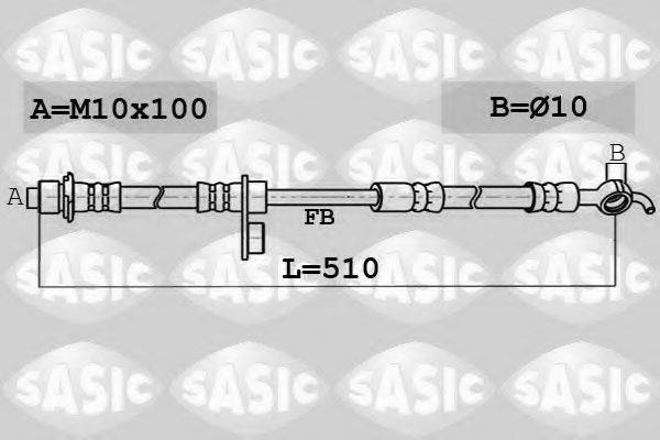 SASIC 6606142 Гальмівний шланг