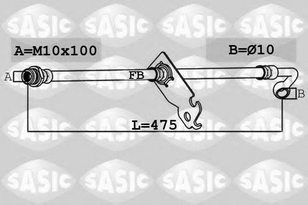 SASIC 6606207 Гальмівний шланг