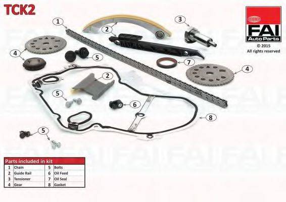 FAI AUTOPARTS TCK2 Комплект мети приводу розподільного валу