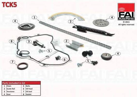 FAI AUTOPARTS TCK5 Комплект мети приводу розподільного валу