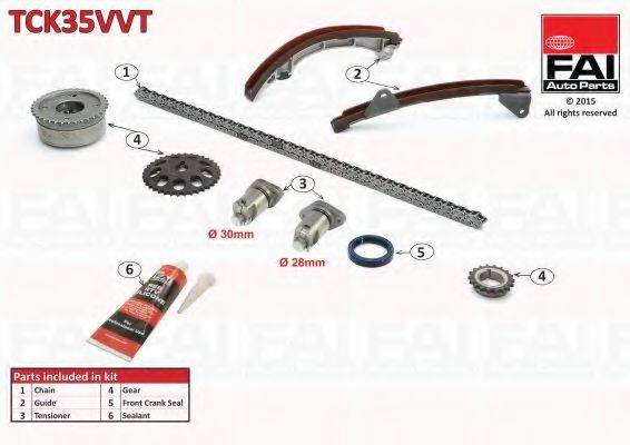 FAI AUTOPARTS TCK35VVT Комплект мети приводу розподільного валу