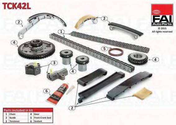 FAI AUTOPARTS TCK42L Комплект мети приводу розподільного валу