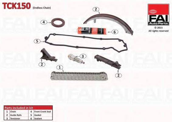 FAI AUTOPARTS TCK150 Комплект мети приводу розподільного валу