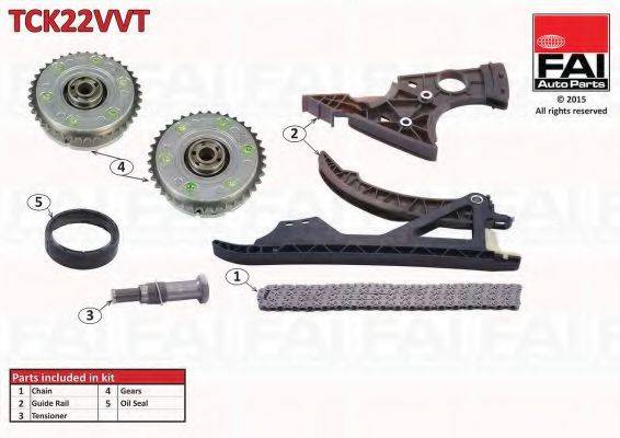 FAI AUTOPARTS TCK22VVT Комплект мети приводу розподільного валу