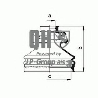 JP GROUP 1543701769 Комплект пильника, приводний вал