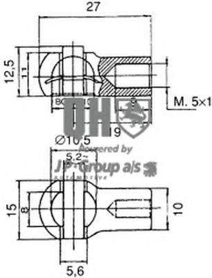 JP GROUP 3081200309 Газова пружина, кришка багажника