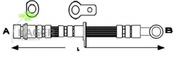 KAGER 380064 Гальмівний шланг