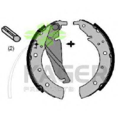 KAGER 340396 Комплект гальмівних колодок