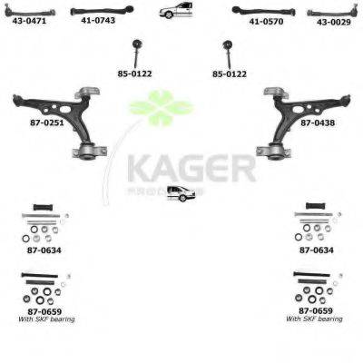 KAGER 800023 Підвіска колеса