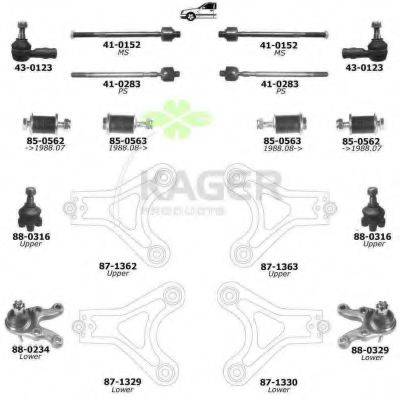 KAGER 800046 Підвіска колеса