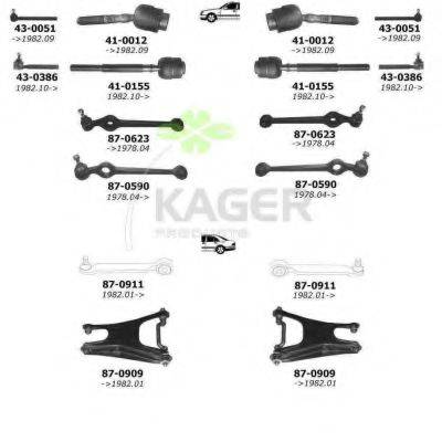 KAGER 800074 Підвіска колеса