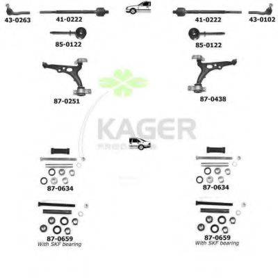 KAGER 800094 Підвіска колеса