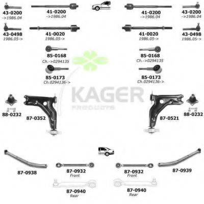 KAGER 800153 Підвіска колеса