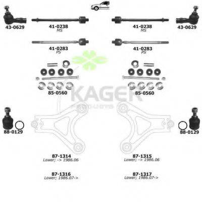 KAGER 800170 Підвіска колеса