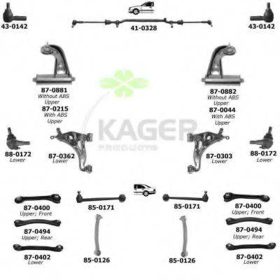 KAGER 800191 Підвіска колеса