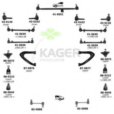 KAGER 800210 Підвіска колеса