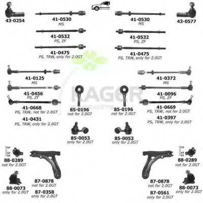 KAGER 800414 Підвіска колеса